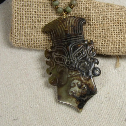 Big Bold Jade Pendant Necklace Intriguing Style - VP's Jewelry