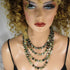 Multi-Strand Green Line Agate Beaded Necklace - VP's Jewelry