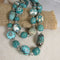 Handmade Teal Fair Trade Bead Necklace Samunnat and Kazuri Beads - VP's Jewelry