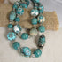 Handmade Teal Fair Trade Bead Necklace Samunnat and Kazuri Beads - VP's Jewelry
