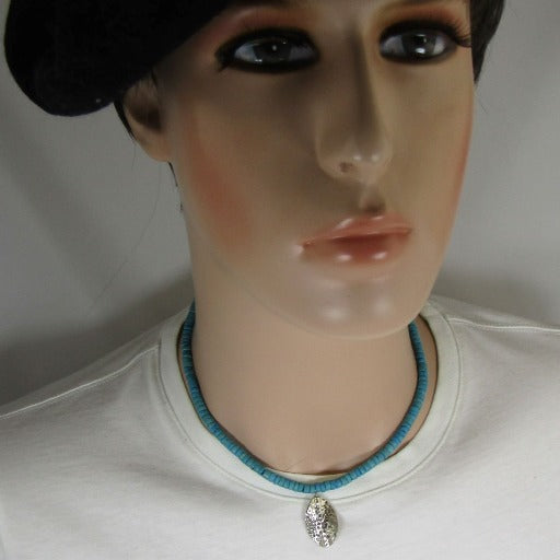 Sea Blue Surfer Necklace - VP's Jewelry