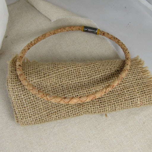 Man's Natural Braided Portuguese Cork Necklace - VP's Jewelry