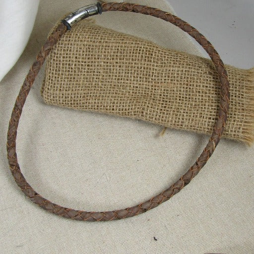 Mens Dark Brown Braided Portuguese Cork Necklace - VP's Jewelry