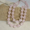 pink double strand necklace