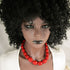 Red Necklace & Earrings in Handmade Big Bold Fair Trade Kazuri Beads - VP's Jewelry  