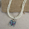 Handmade Venetian Glass Pendant with Mother of Pearl Necklace - VP's Jewelry