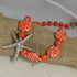 Orange Kazuri Bead Necklace Bold Starfish - VP's Jewelry
