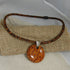 Handmade Kazuri Pendant on Leopard Suede Necklace - VP's Jewelry