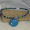 Handmade Blue and Green Kazuri Pendant Cotton Cord Necklace - VP's Jewelry