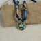 Exotic Royal Blue Polymer Clay Necklace with Pendant - VP's Jewelry