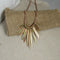 Copper & Brass Unique Fan Pendant Necklace Trendy Style - VP's Jewelry