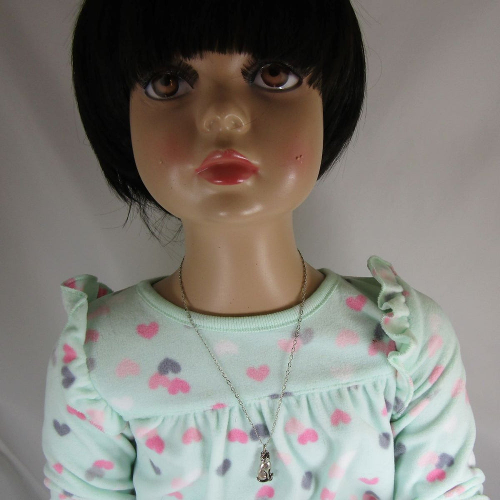 Child's Sitting Cat Pendant Necklace - VP's Jewelry