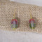 Handmade Artisan Glass Striped Earrings Multi-colored - VP's Jewelry