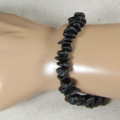 Man's Black Rustic Beaded Bracelet - VP's Jewelry