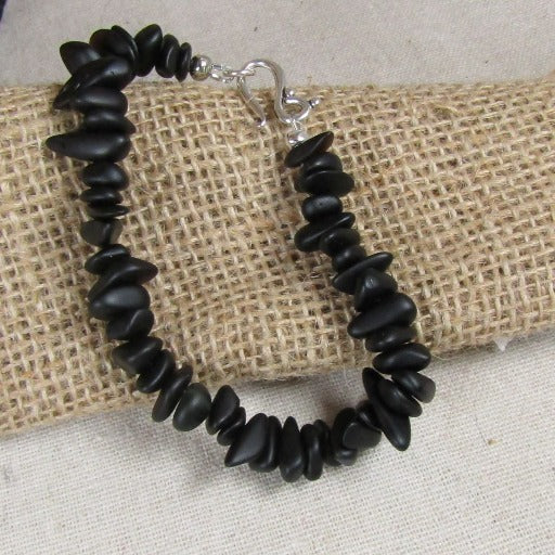 Man's Black Rustic Beaded Bracelet - VP's Jewelry