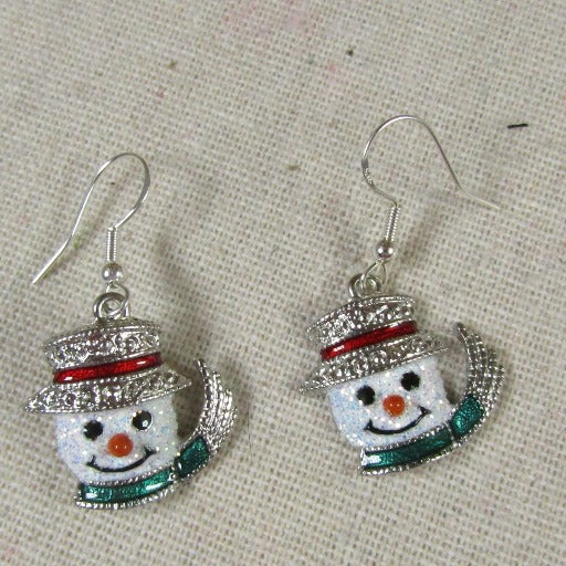Snowman Pewter Earrings - VP's Jewelry