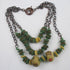Triple Strand Handmade African Trade Bead & Copper Necklace - VP's Jewelry