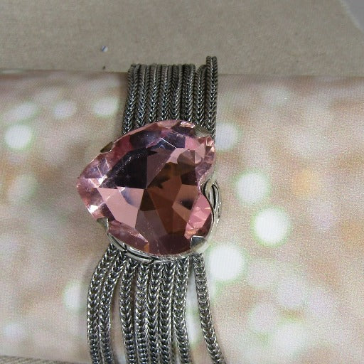 Big Pink Heart Bracelet - VP's Jewelry