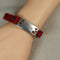 Red Flat Leather Love Bracelet - VP's Jewelry