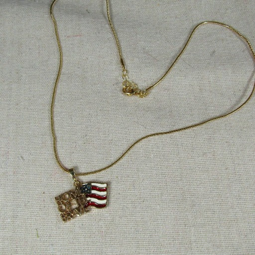 American Flag Pendant Necklace - VP's Jewelry