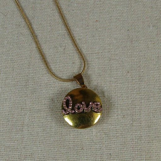 Gold Love Pendant Necklace - VP's Jewelry