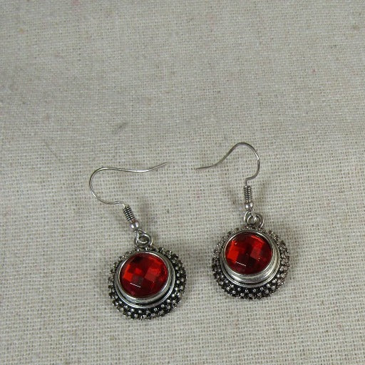 Red Crystal Earring - VP's Jewelry