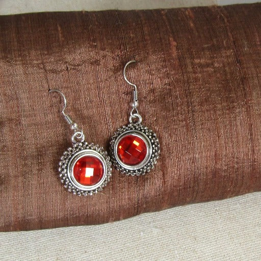 Red Crystal Earring - VP's Jewelry