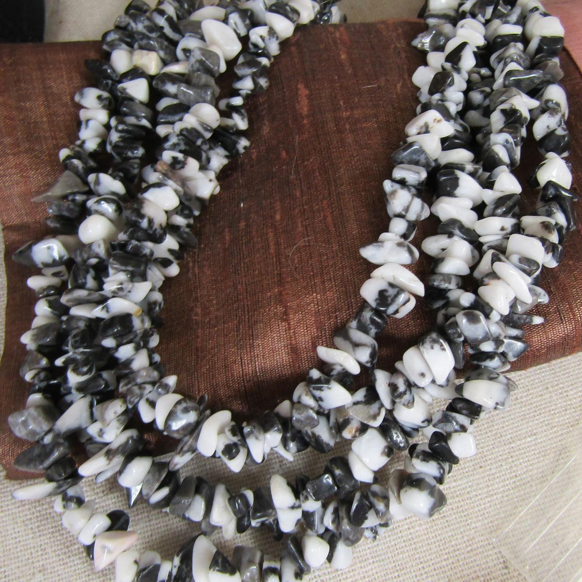 Black & White Gemstone Jasper Necklace - VP's Jewelry