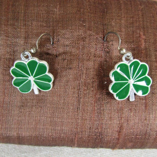 Four Leaf Clover Green Earrings - VP's Jewelry