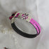 Sparkly Pink Awareness Leather Bracelet - VP's Jewelry