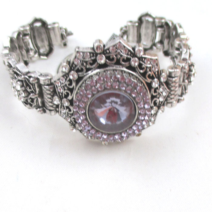 Exquisite Woman's Fashion Lilac Crystal & Rhinestone Bracelet - VP's Jewelry