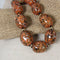 Big Bold Golden Honey Handmade Kazuri Bead Necklace - VP's Jewelry