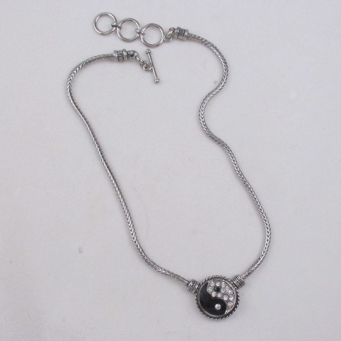 Yin Yang Crystal Pendant Necklace - VP's Jewelry