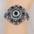 Black Crystal & White Rhinestone Woman's Fashion Bracelet - VP's Jewelry