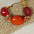 Chunky Eco-friendly Tagua Nut Necklace Big bold Orange Neck Wear - VP's Jewelry