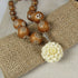 Samunnat Handmade Bead Necklace with Flower Pendant - VP's Jewelry