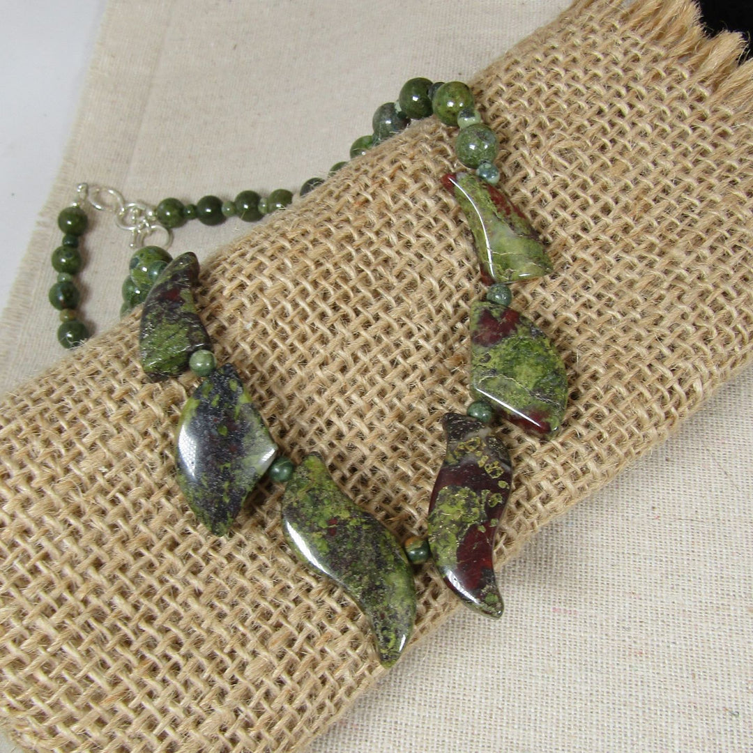 Rain Forest Jasper Gemstone Necklace - VP's Jewelry 