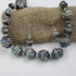 Bold Rustic Blue Grey Handmade Necklace and Earrings - VP's Jewelry