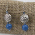 Blue Kazuri  & Pewter Earrings Fair Trade Beads