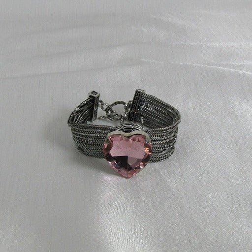 Big Pink Heart Bracelet - VP's Jewelry