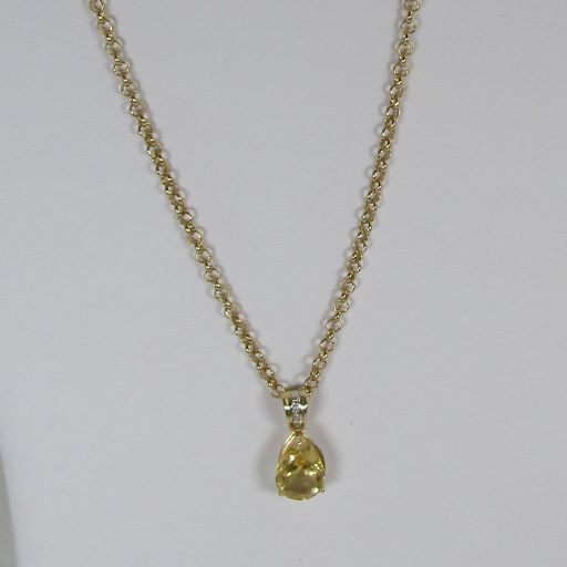 Classic Citrine Gemstone Pendant Necklace - VP's Jewelry