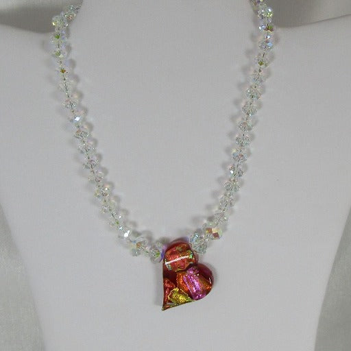 Crystal Heart Necklace Sweetheart Necklace - VP's Jewelry  