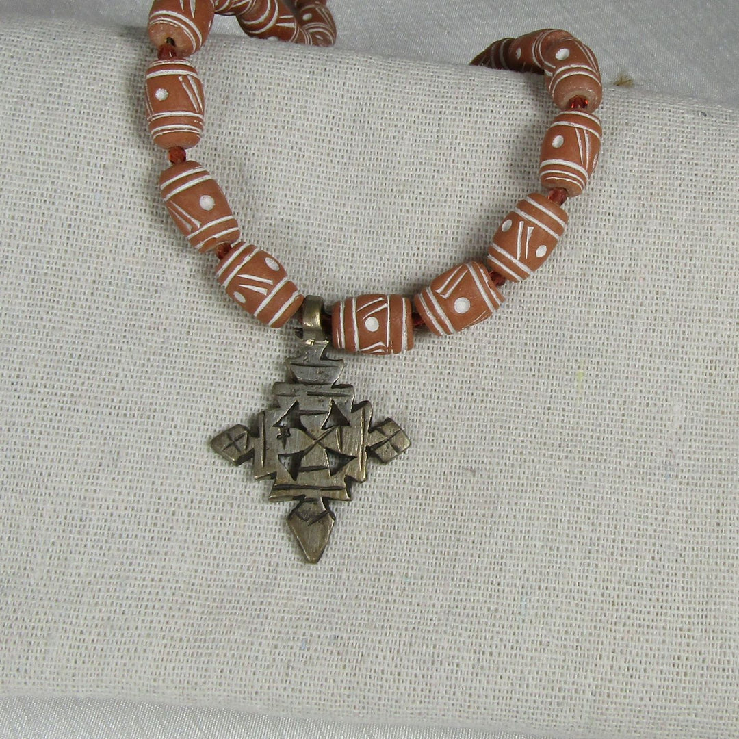 Handmade West African Terracotta Clay Bead Necklace - VP's Jewelry