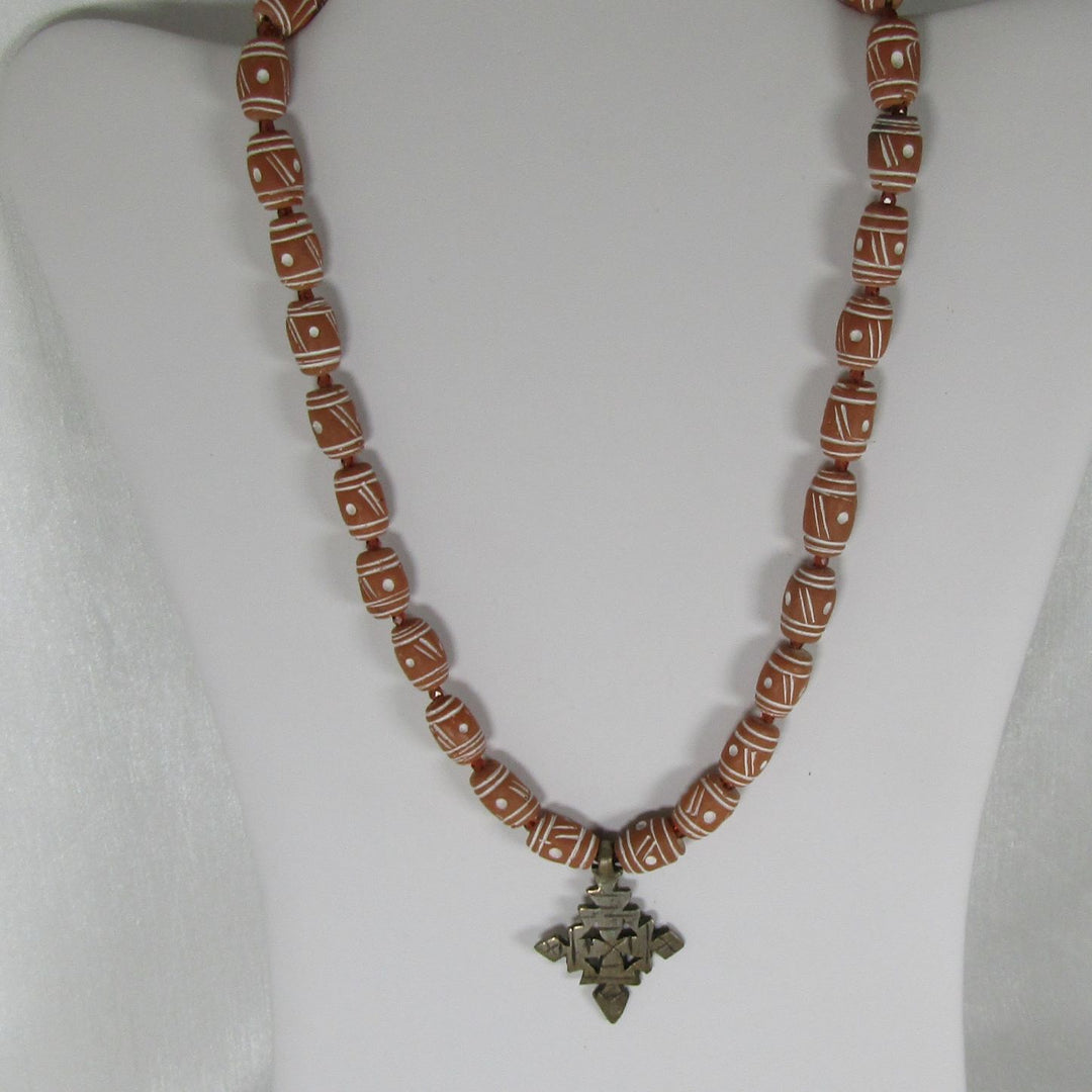 Handmade West African Terracotta Clay Bead Necklace - VP's Jewelry