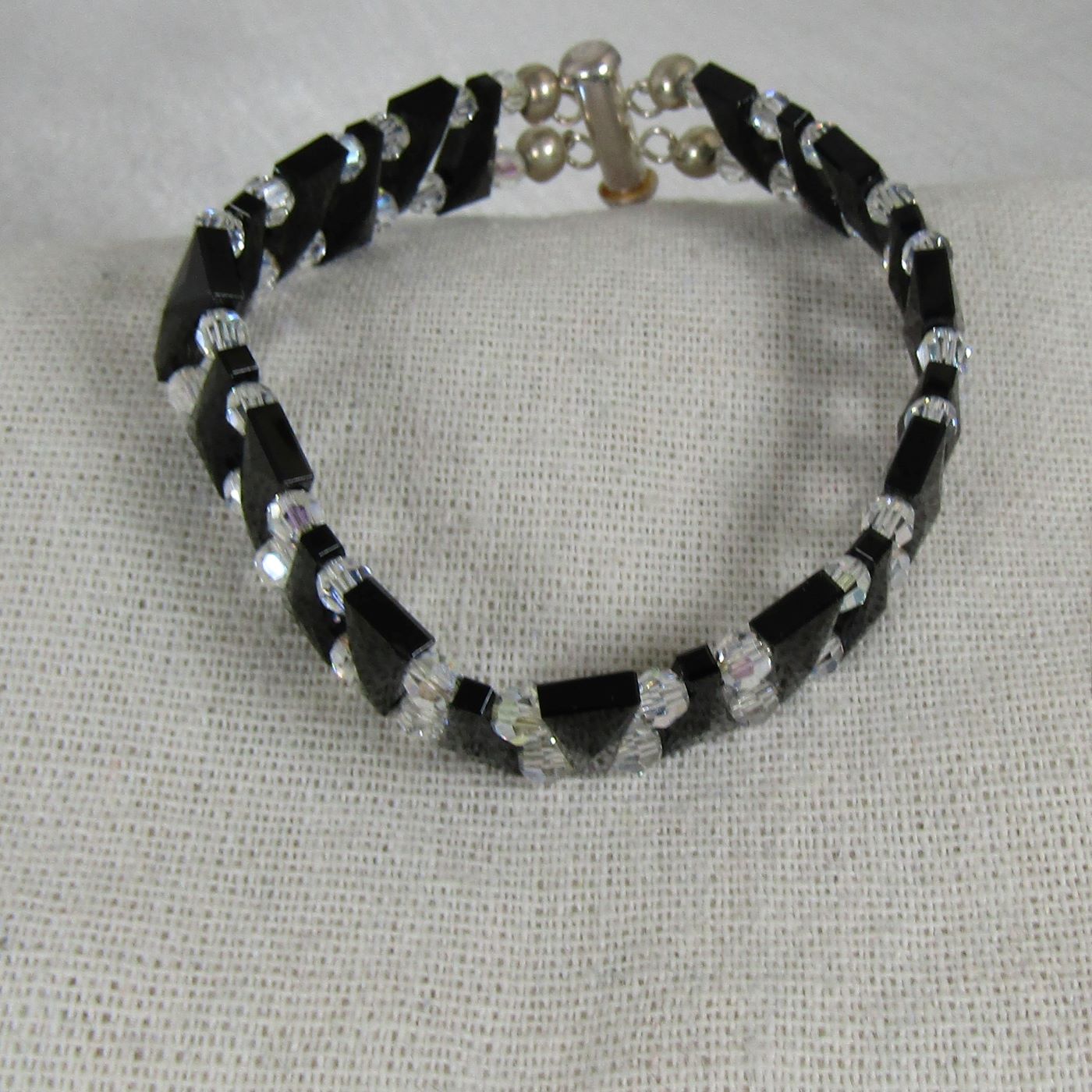 Black Crystal Cuff Bracelet - VP's Jewelry