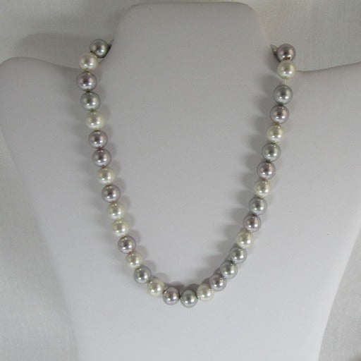 Shell Pink Pearl Necklace Hand Knotted