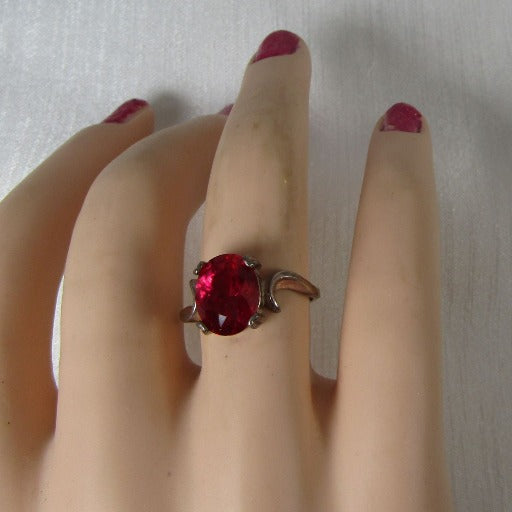 Right Hand Ruby Ring Fashionable Size 7