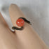 Red Coral Bead Women's Fashion Ring Size 5