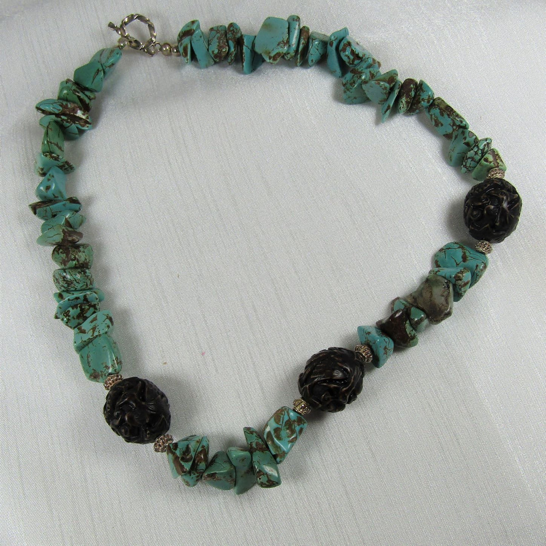 Chunky Turquoise Nugget Necklace - VP's Jewelry