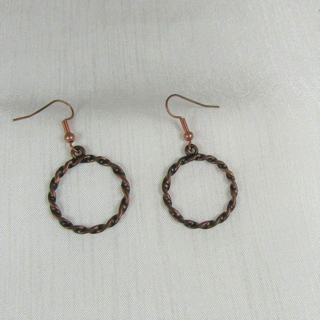 Copper Rope Circle Hoop Earring - VP's Jewelry